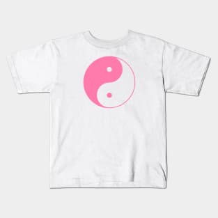 Yin Yang Pink- Ancient Chinese philosophy symbol Kids T-Shirt